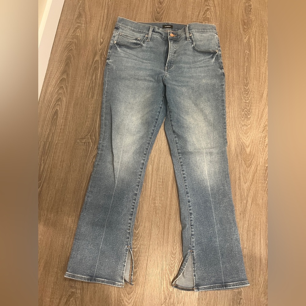 Express skyscraper mid rise jeans